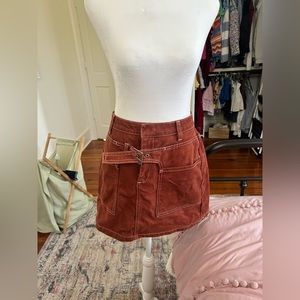Brown skirt with belt #skirt #grunge #buckle #western